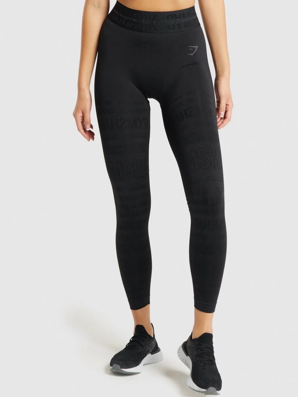Gymshark Embossed Women's Black Seamless High-Waist Leggings